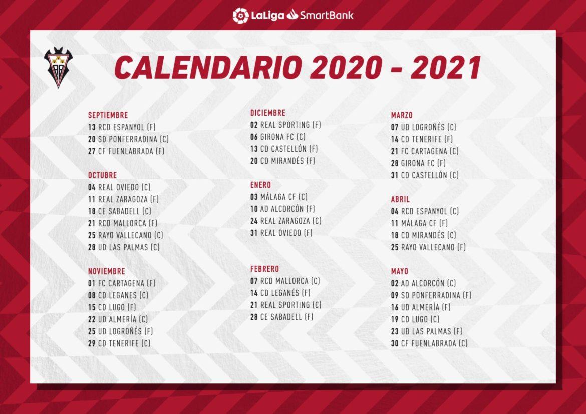 Este es el calendario de Liga 2020/21 para el Albacete Balompié