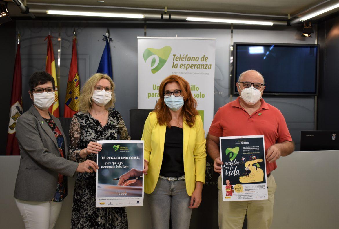 El Ayuntamiento de Albacete se suma a la campaña del Teléfono de la Esperanza con motivo del Día Internacional de la Prevención del Suicidio