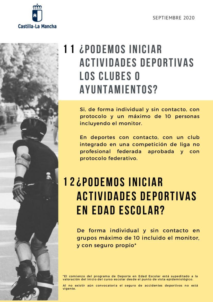 Las preguntas frecuentes sobre deporte y Covid-19