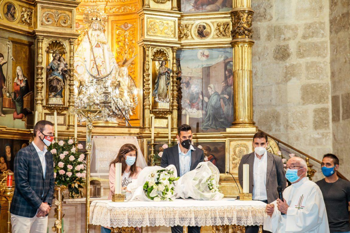 Ofrenda floral del Albacete Balompié a la Virgen de los Llanos