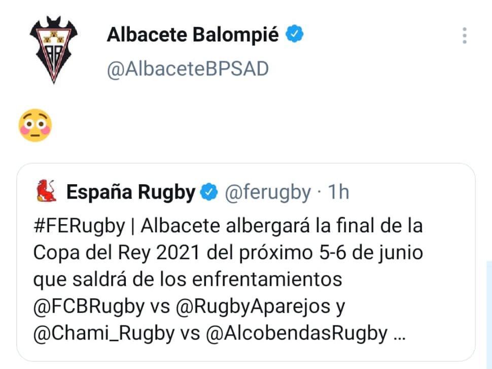 El Albacete no sabía que la final de la Copa de Rugby sería en el Belmonte