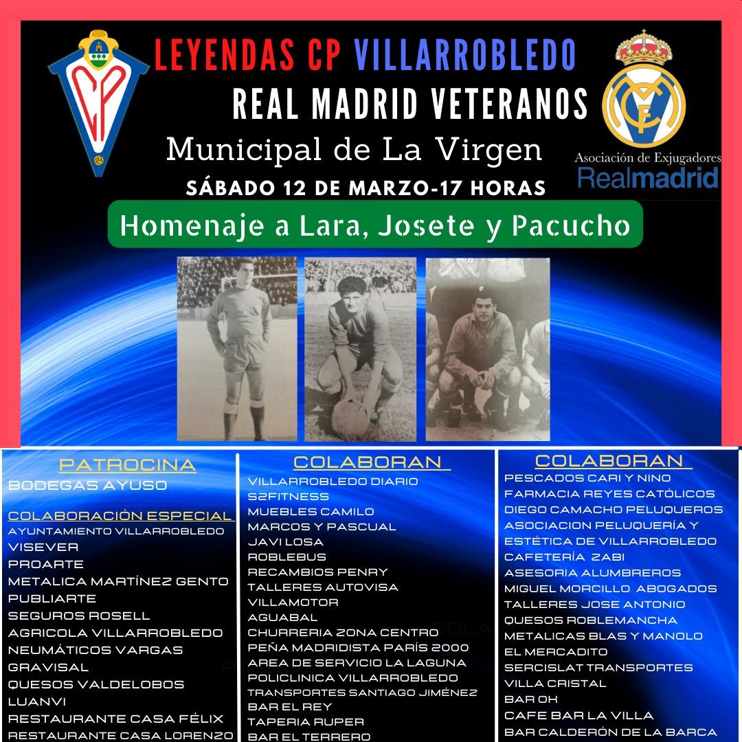 Los veteranos del Real Madrid jugarán contra las Leyendas del CP Villarrobledo