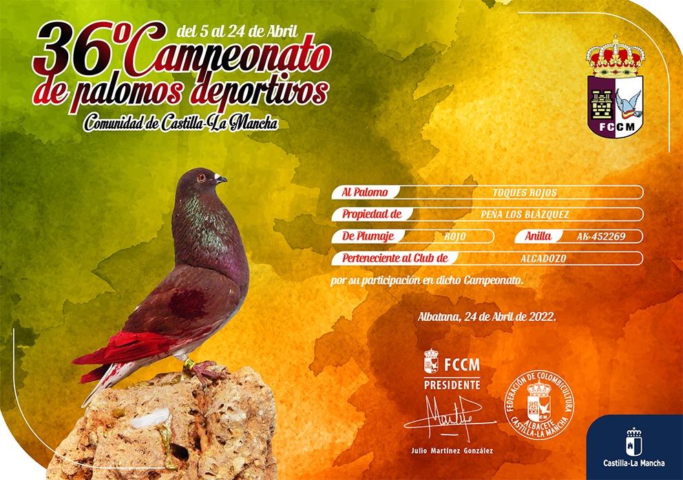 ‘Toques Rojos’ coge ventaja en el Regional de colombicultura en Albatana