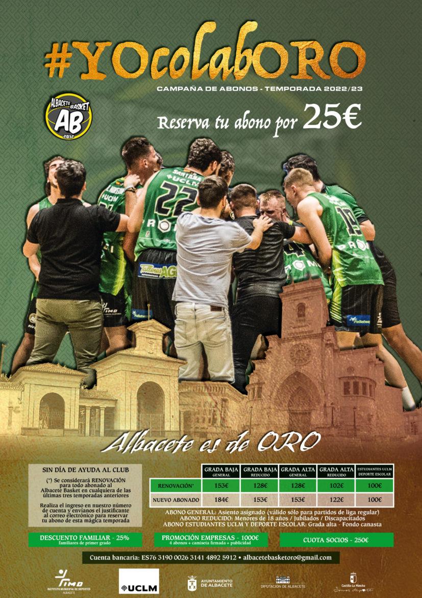 El Albacete Basket lanza la campaña de abonados “YocolabORO”