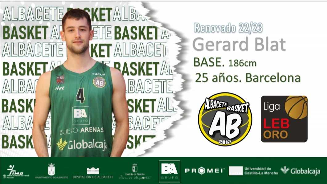 Gerard Blat renueva con el Albacete Basket