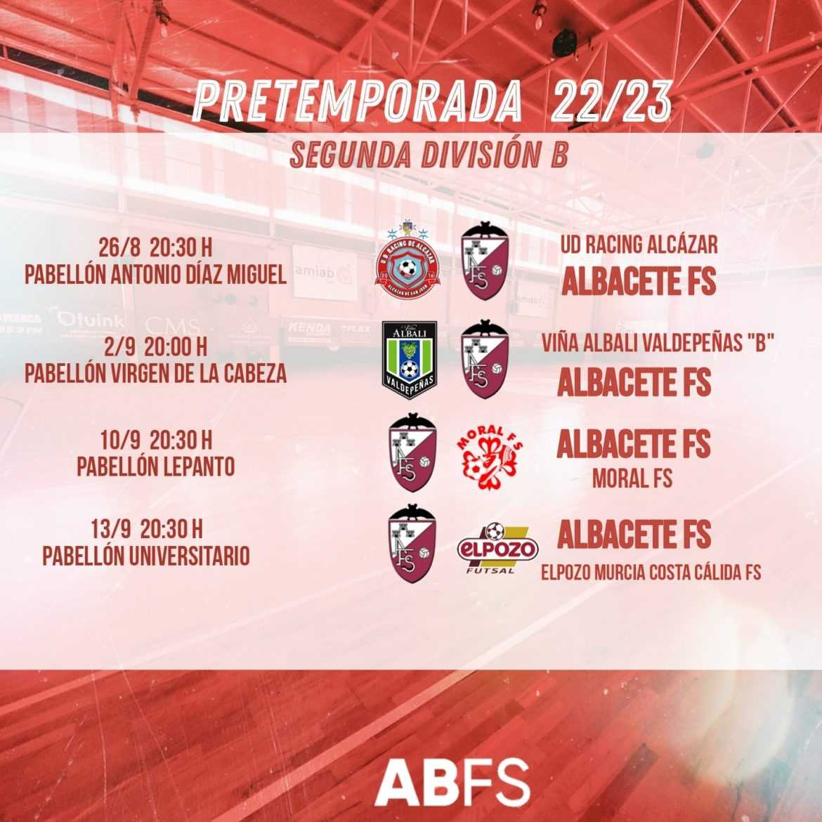 El Albacete FS confirma sus amistosos de pretemporada