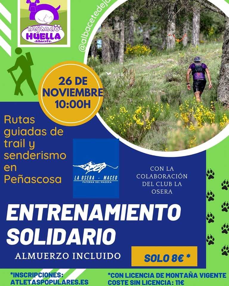 Primer entrenamiento solidario Dejando Huella Albacete