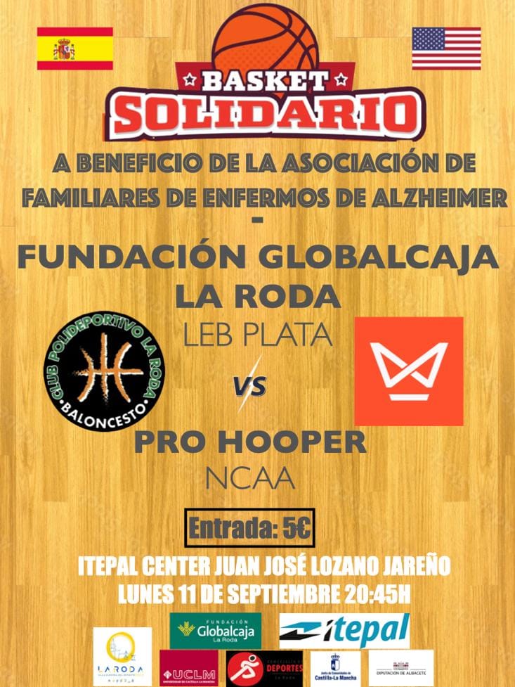 <strong>Basket solidario a beneficio de Alzheimer entre Fundación Globalcaja y Pro Hooper NCAA</strong>