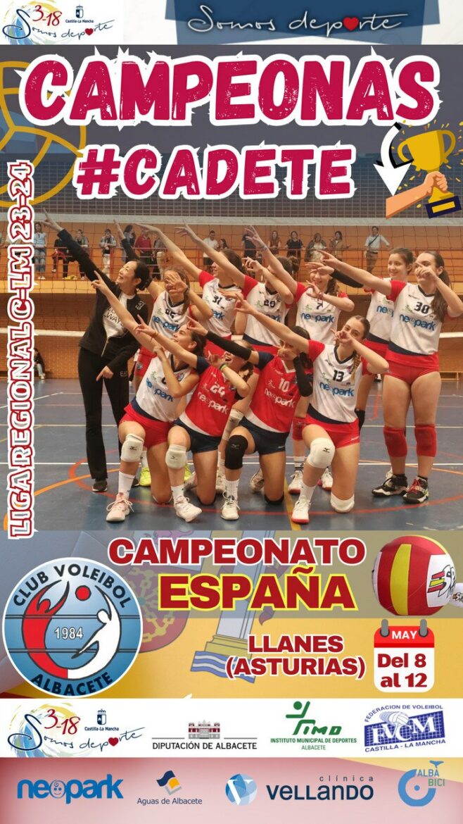Las cadetes del Club Voleibol Albacete se proclaman campeonas regionales