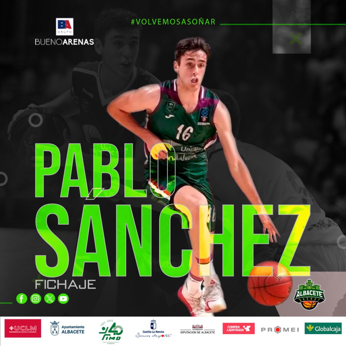 Pablo Sánchez, nuevo fichaje del Bueno Arenas Albacete Basket