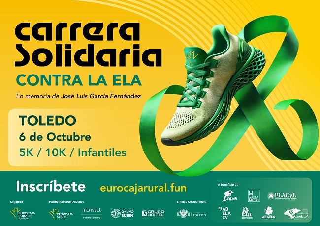 La Carrera Solidaria contra la ELA de Fundación Eurocaja Rural vestirá de verde las calles de Toledo el 6 de octubre