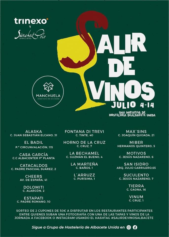 Salir de Vinos, nueva iniciativa de Hosteleria de Albacete Unida