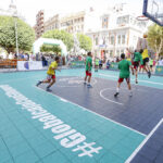 La emblemática Plaza del Altozano vive una exitosa jornada de baloncesto gracias al Circuito Globalcaja 3x3 en el que participaron 200 deportistas