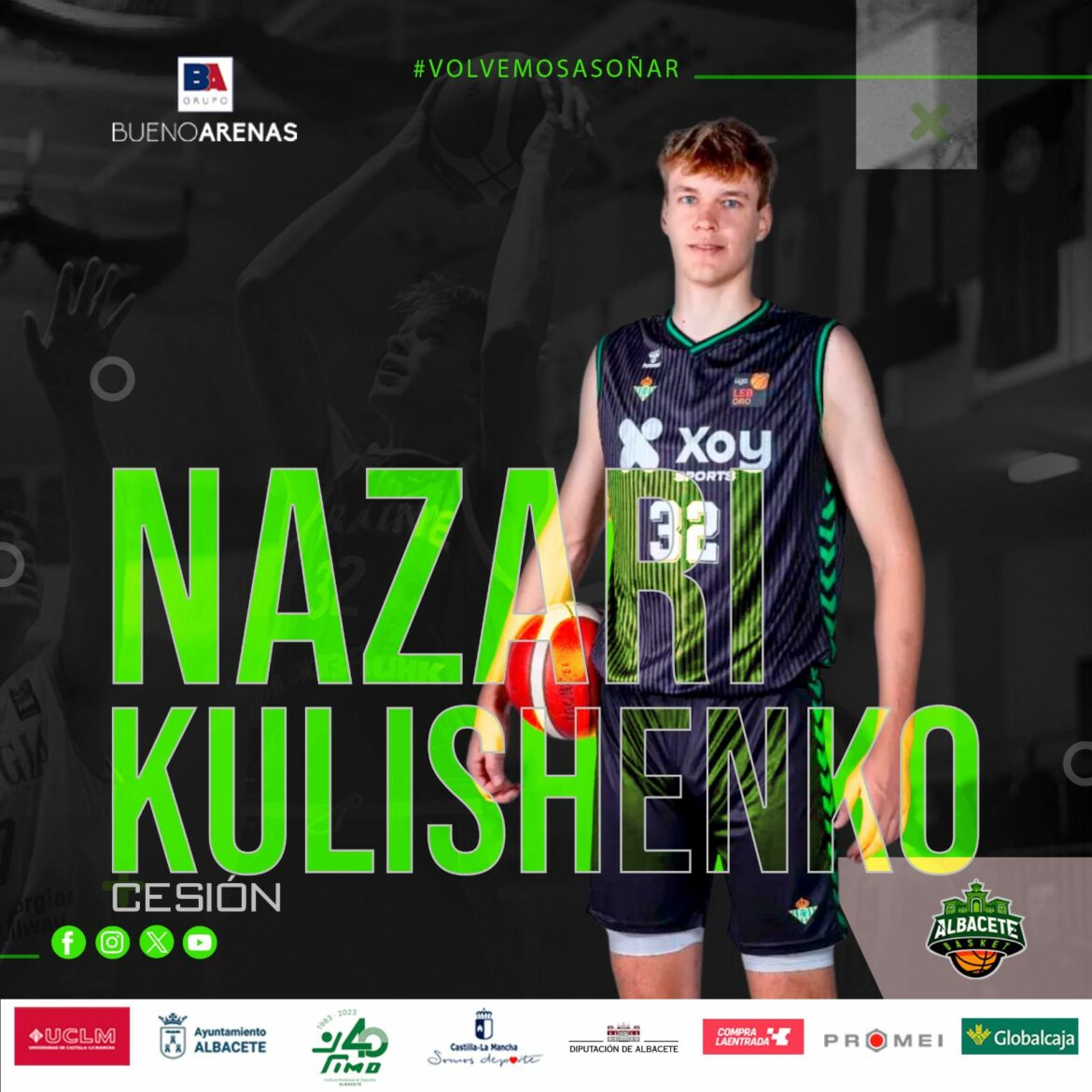 Nazarí Kulishenko cierra la plantilla del Bueno Arenas Albacete Basket