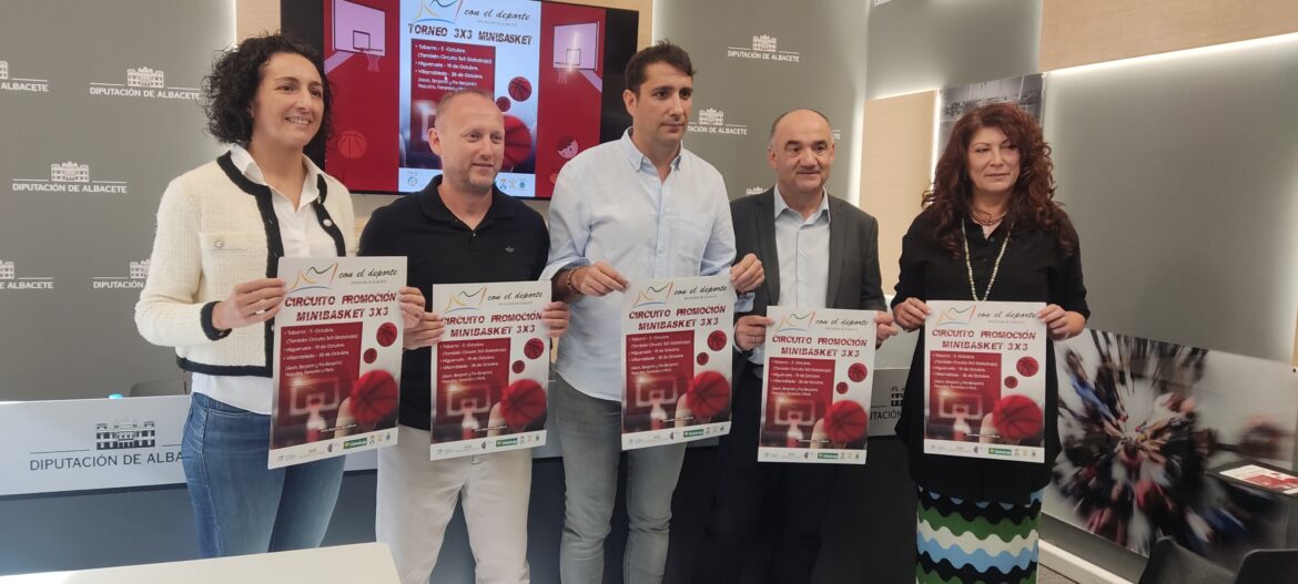 La Diputación de Albacete junto a la Federación de Baloncesto de Castilla-La Mancha impulsa un Circuito de Promoción de minibasket 3x3 en la provincia