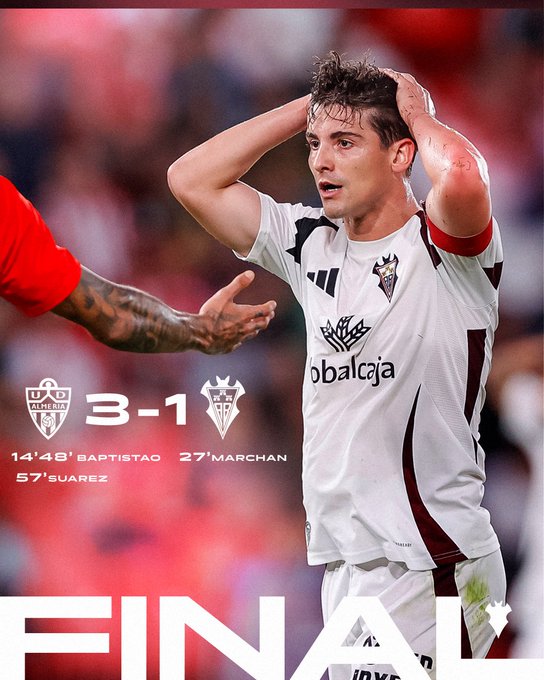 Crónica UD Almería 3 - Albacete Balompié 1 | El Alba no aprovecha su momento