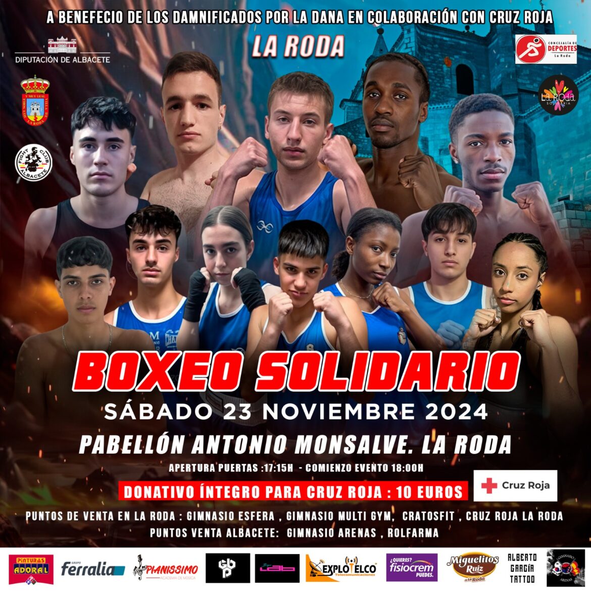 Velada de boxeo solidario este próximo sábado en La Roda