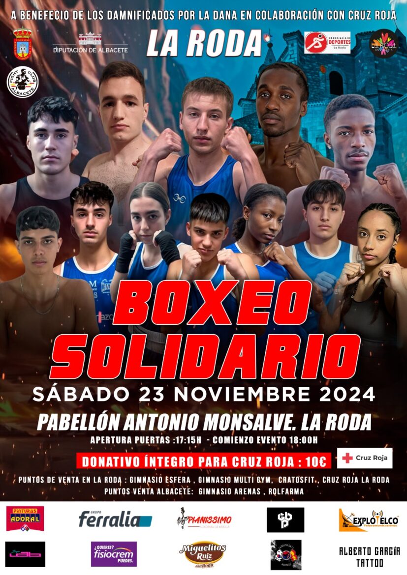 Velada de boxeo solidario este próximo sábado en La Roda