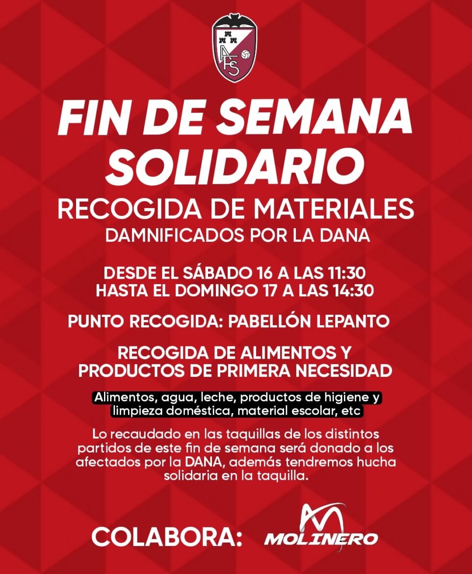 El Albacete Fútbol Sala organiza un fin de semana solidario a favor de los damnificados por la DANA 