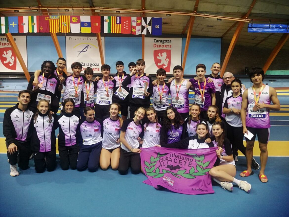 El Club Atletismo Albacete Diputación se hace también con el bronce en el Nacional de Pista Cubierta