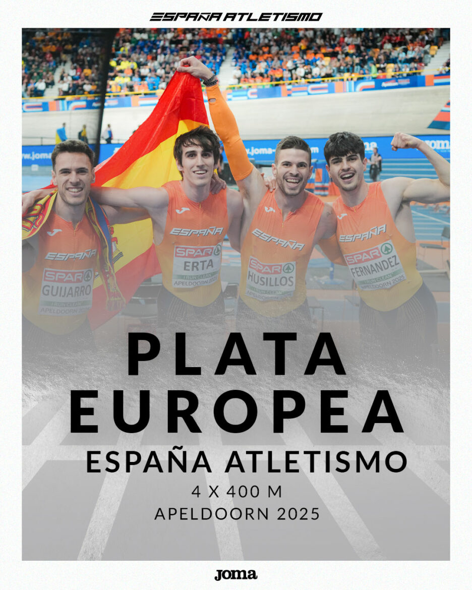 Europeo de Atletismo pista cubierta | Manu Guijarro logra la plata en el 4x400 masculino