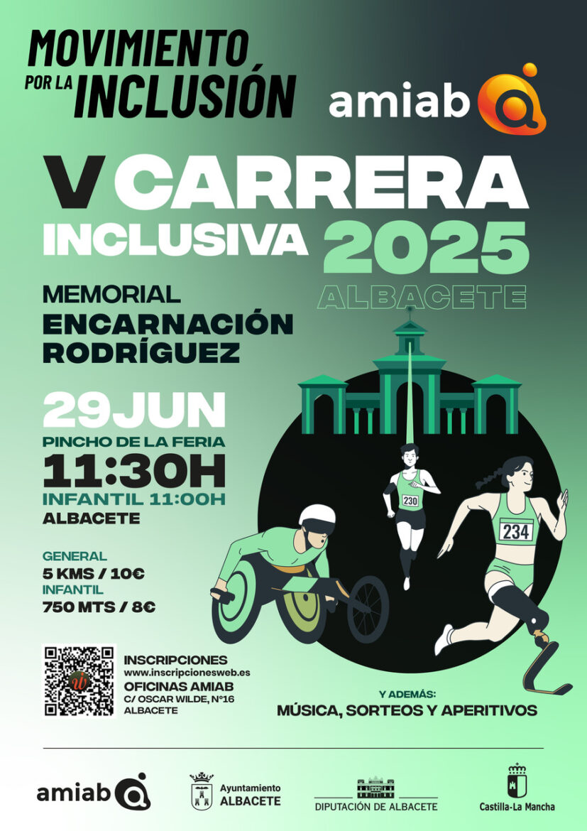 <strong>Abiertas las inscripciones para la V Carrera inclusiva de amiab Albacete ‘Memorial Encarnación Rodríguez’, que será el 29 de junio</strong>