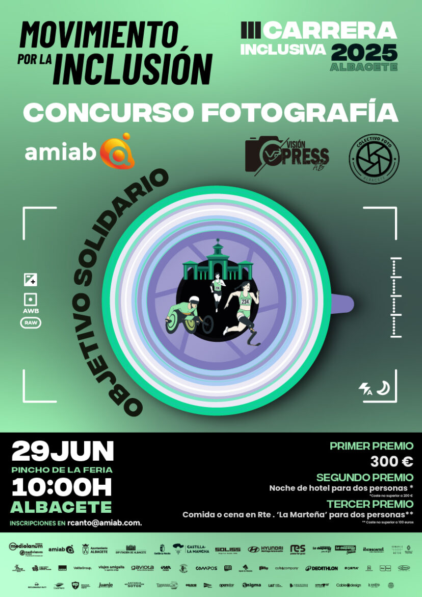 <strong>Novedades importantes en la carrera de amiab Albacete: se adelanta una hora y I Concurso Fotográfico</strong>