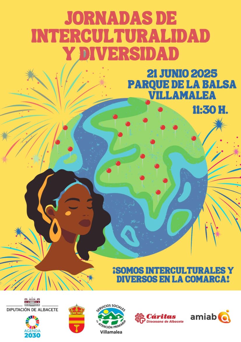 Amiab desarrolla junto a Cáritas Diocesana las I Jornadas de Interculturalidad y Diversidad en Villamalea, que organizan su Ayuntamiento y la Diputación de Albacete este sábado 21 de junio