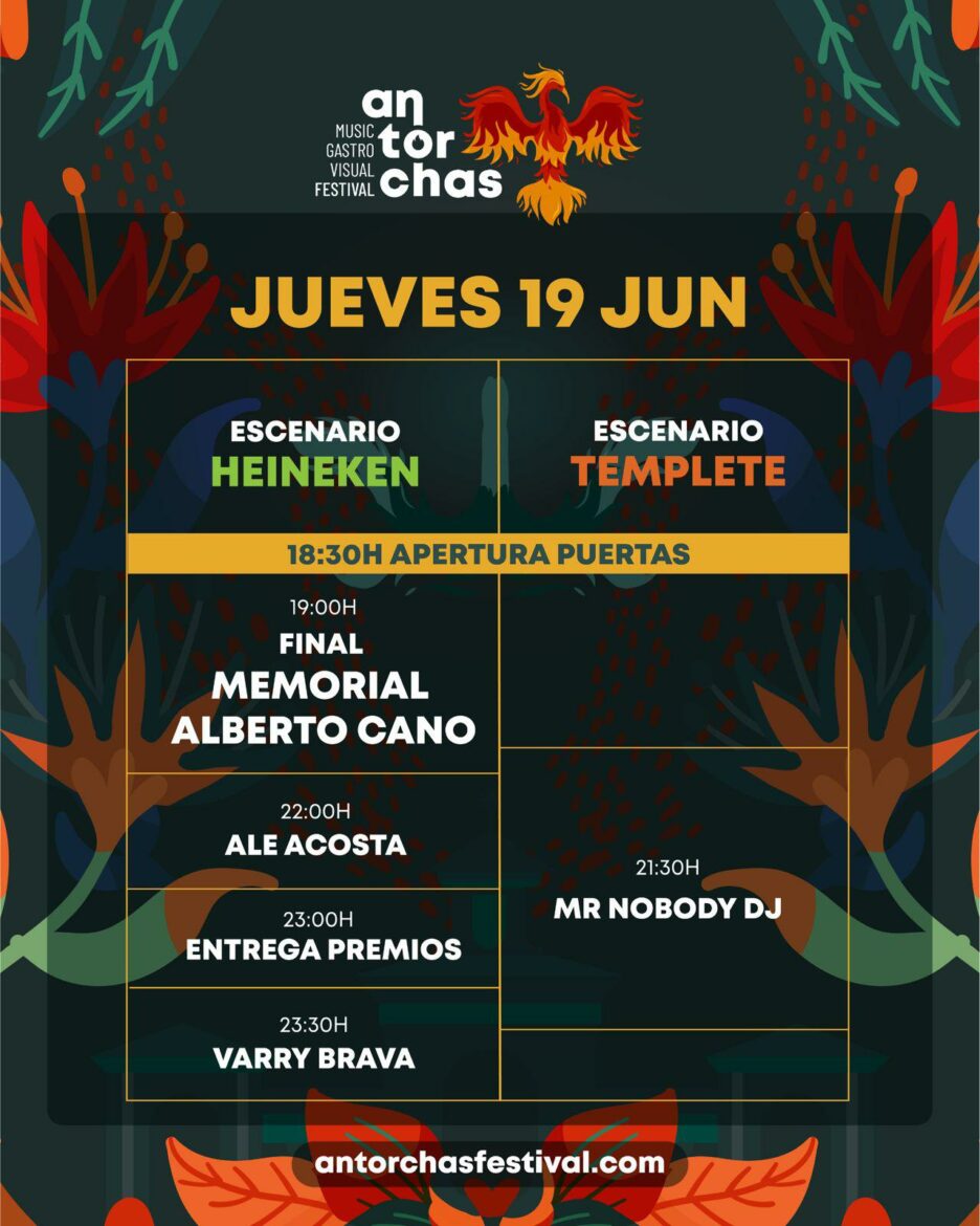 El Antorchas 2025 descubre sus horarios