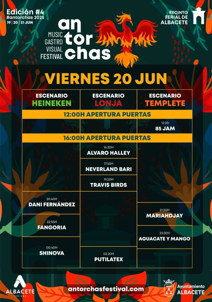 El Antorchas 2025 descubre sus horarios