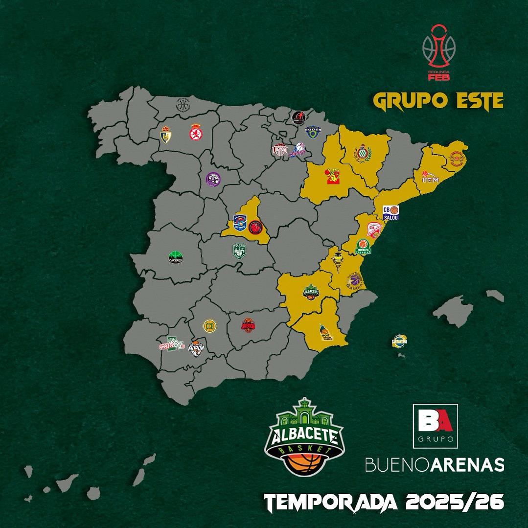 El Bueno Arenas Albacete Basket luchará en el grupo este de la SegundaFEB esta temporada