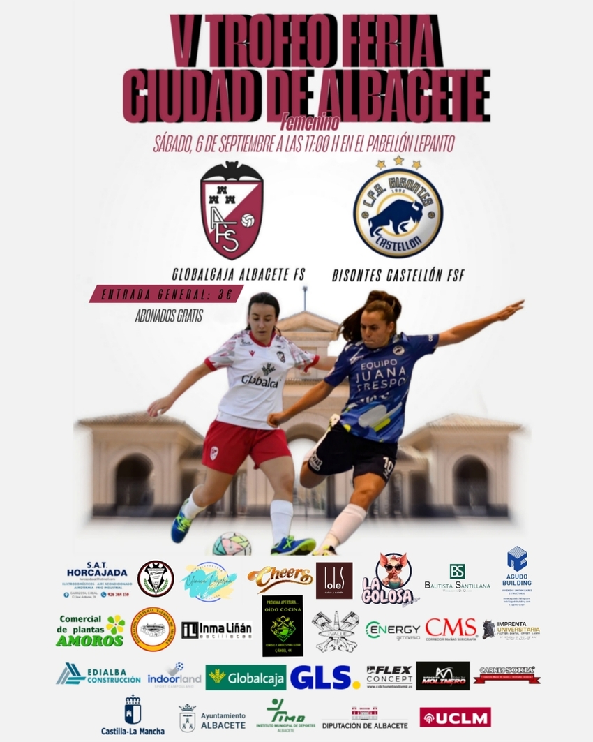 El Bisontes Castellón FSF, rival del Globalcaja Albacete FS en el V Trofeo Feria Ciudad de Albacete Femenino
