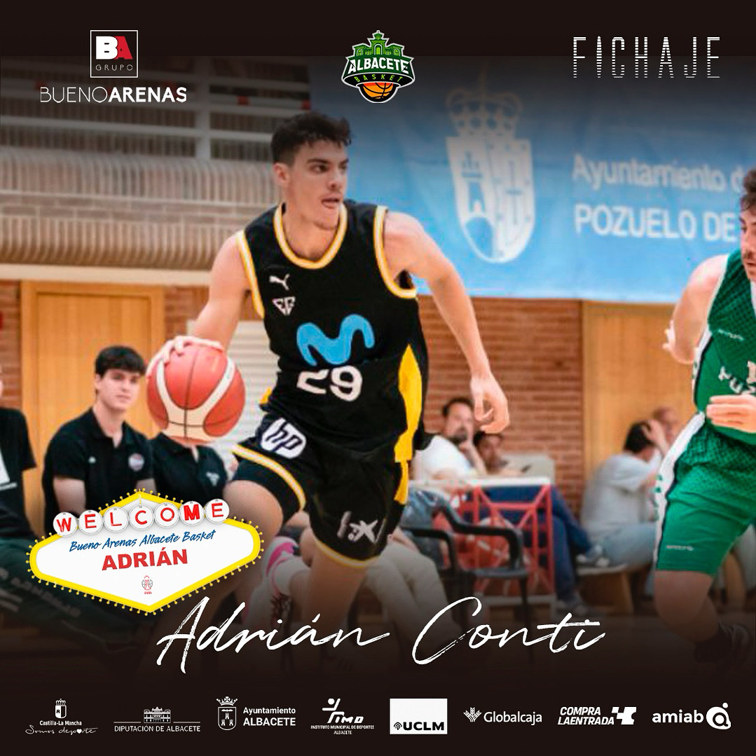 Adrián Conti llega al Bueno Arenas Albacete Basket: juventud, talento y proyección para el futuro