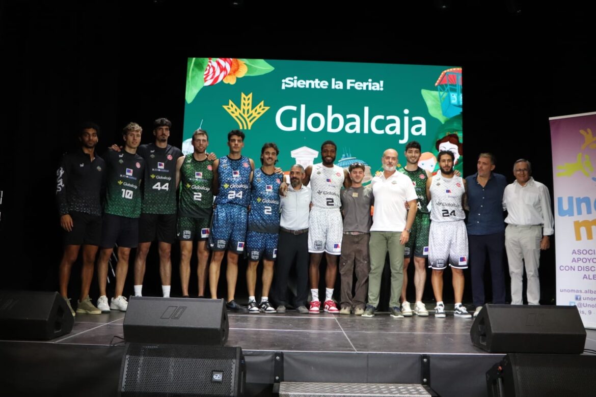 Presentación de las nuevas camisetas del Bueno Arenas Albacete Basket en la Feria de Albacete