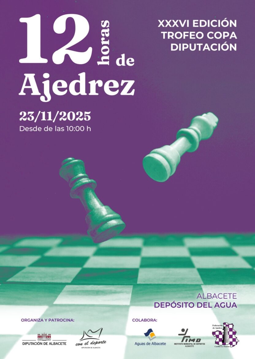 <strong>El XXXVI Trofeo Copa Diputación ‘12 Horas’ de Ajedrez se celebra este domingo en Albacete </strong>