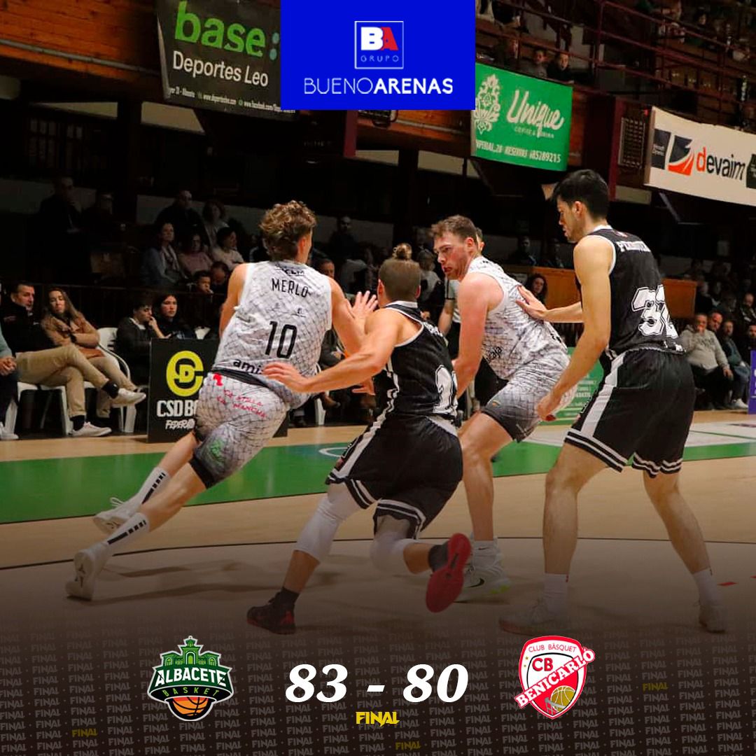 El Bueno Arenas Albacete Basket vuelve a ganar en casa (83-80)