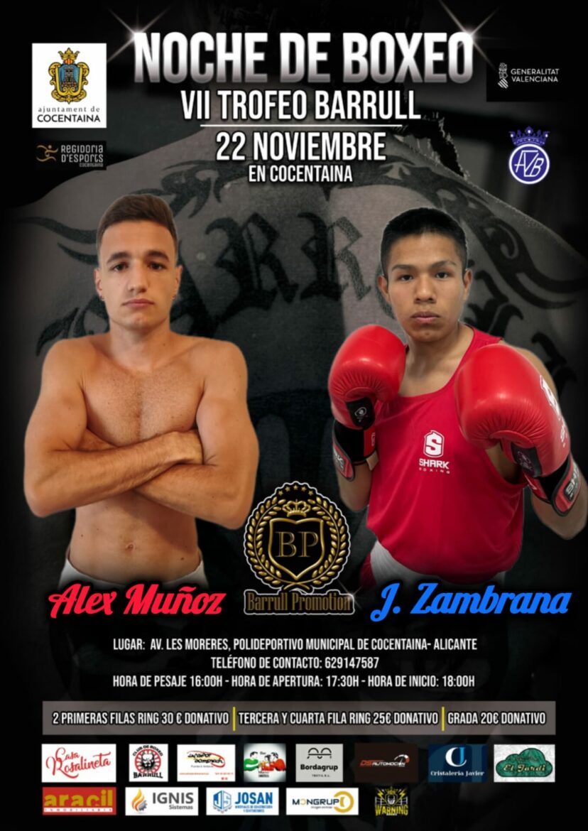 Boxeo | Victorias de Jill Gomis y Álex Muñoz en Concentaina