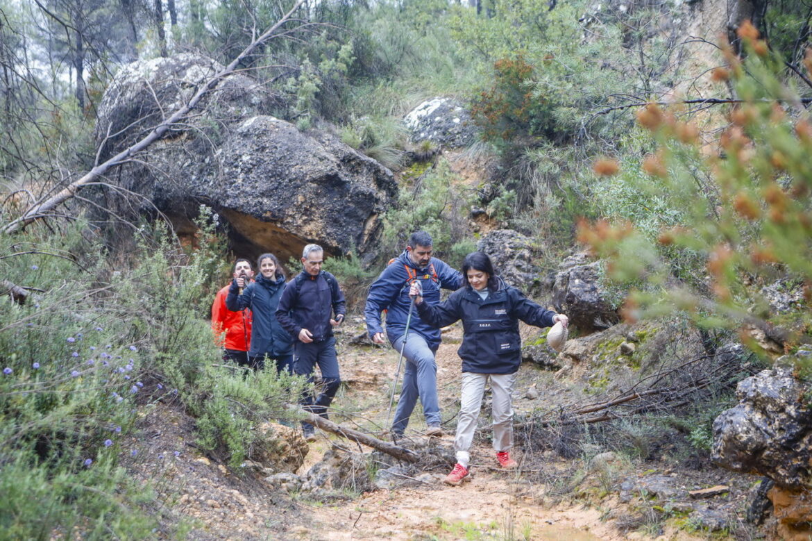 El agua fue protagonista en las dos nuevas Rutas de Senderismo de la Diputación, en Villamalea y Ossa de Montiel