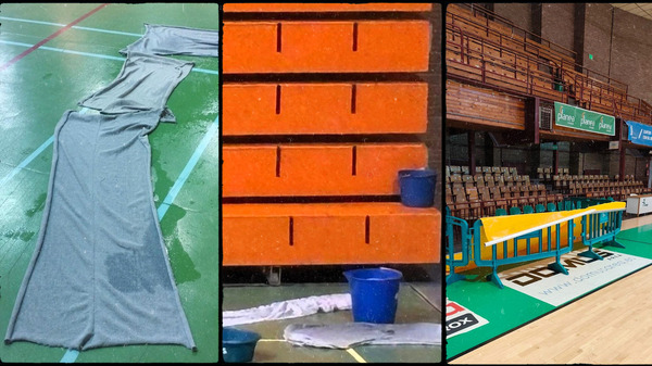 La reparación de las goteras de nueve<br>polideportivos, incluido el pabellón del Parque,<br>se retrasa de nuevo