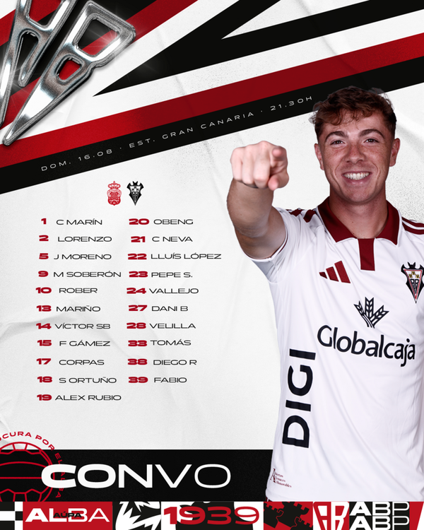 <strong>Primera convocatoria de la temporada 26/27</strong>
