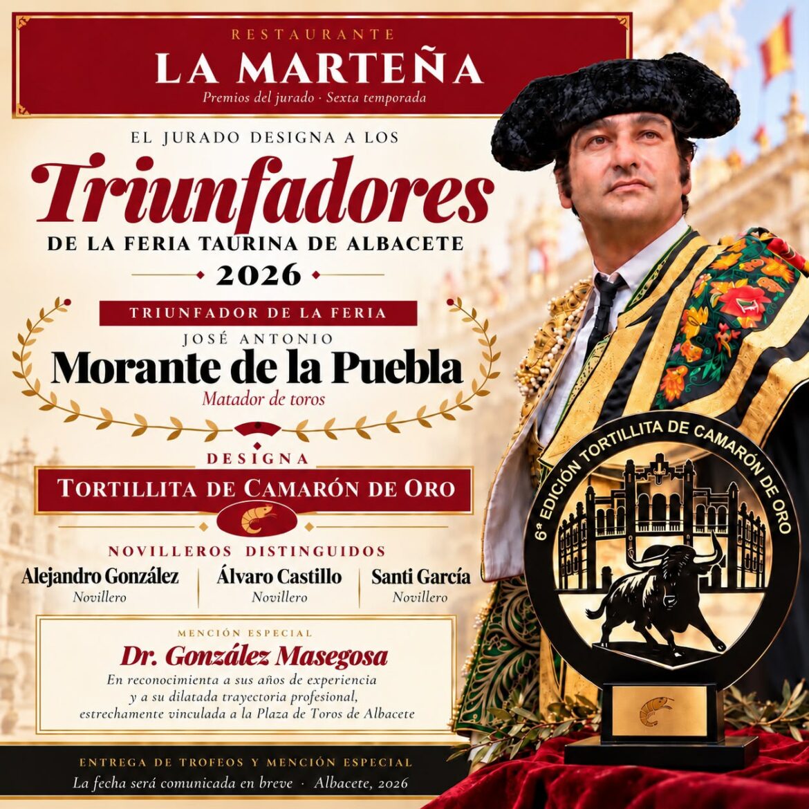 6.ª edición de los premios a la mejor faena taurina Restaurante La Marteña