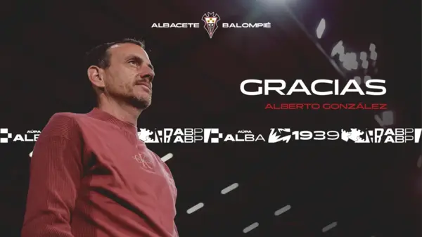 Alberto González y todo su equipo técnico ha sido destituido como entrenador del Albacete, así lo ha comunicado el Club