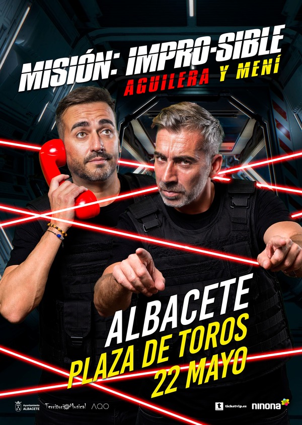 EL FENÓMENO CÓMICO "MISIÓN: IMPRO-SIBLE" DE AGUILERA Y MENÍ LLEGA A LA PLAZA DE TOROS DE ALBACETE EL PRÓXIMO 22 DE MAYO EL FENÓMENO CÓMICO "MISIÓN: IMPRO-SIBLE" DE AGUILERA Y MENÍ LLEGA A LA PLAZA DE TOROS DE ALBACETE EL PRÓXIMO 22 DE MAYO